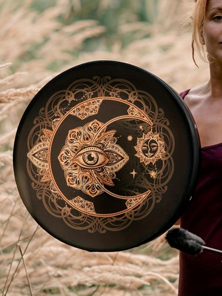 Украшение для дома Шаманский барабан Перкуссионный инструмент Глазной барабан Праздничное украшение для дома 1 шт.