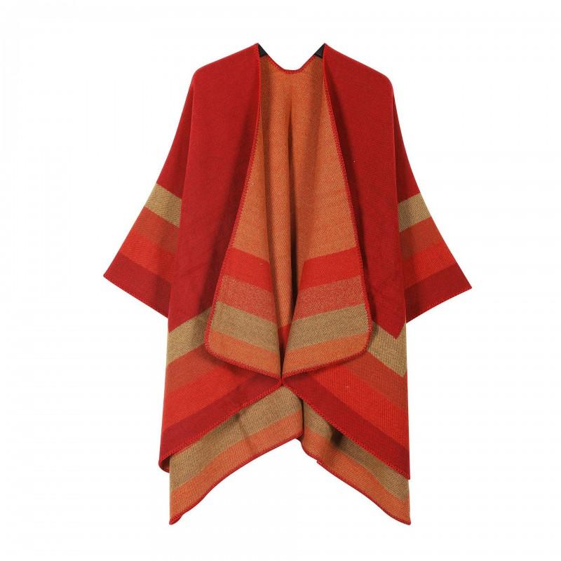 Temu Womens Knit Shawl Cape Warm Open Front Cardigan Casual All Season Wrap Men Women