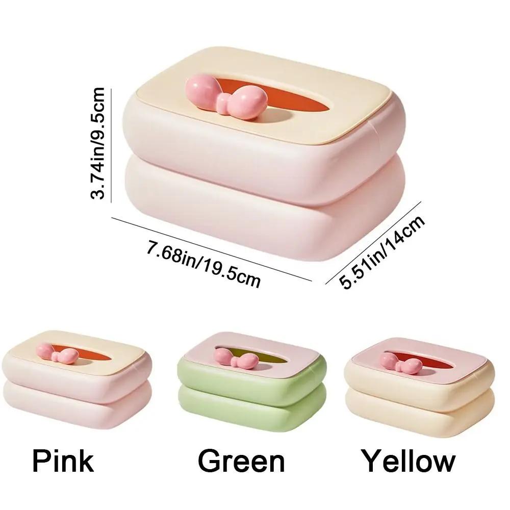 Модная настенная коробка для салфеток Dopamine в кремовом стиле с большой емкостью, ящик для бумаги с пружинным ящиком для хранения салфеток, журнальный столик