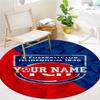 Fc Heidenheim Crest Custom Name Round Area Rug Carpet Rug For Living Room Bedroom Sofa Playroom Decor Nonslip Floor Mat