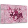 Печать на холсте Птица на розовых листьях