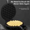 Double-Sided Bubble Waffle Maker Long Handle Egg Waffler Iron Plum Blossom Cake Mold  Home Bakery