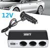 Car Lighter Multi Socket Triple Splitter USB Port Charger Adapter With Lighter Plug For 12V-24V Vehicles