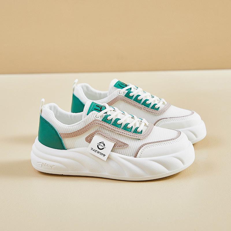 Summer New Little White Shoes Women's Lightweight Sports Shoes Mesh Breathable Versatile Casual Board Shoes Women