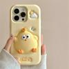 3D Смешной Милый Желтый Цыпленок Мультяшный Силиконовый Чехол для Телефона для IPhone 13 14 15 16 Pro Max Plus 15pro Ударопрочный Чехол для Iphone 16 Pro
