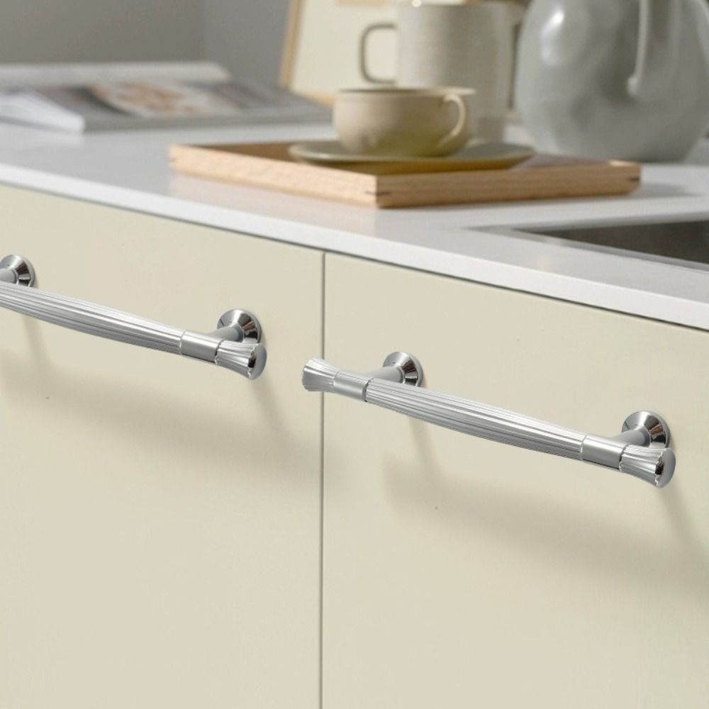 Nickel Silver Finish Cabinet Pulls Handles Wardrobe Cupboard Handles Kitchen Cupboards