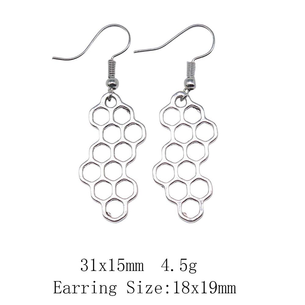 Подарки для женщин Серьги-клипсы в виде пчелиных сот, серьги-подвески и висячие серьги, женская одежда, милые серьги