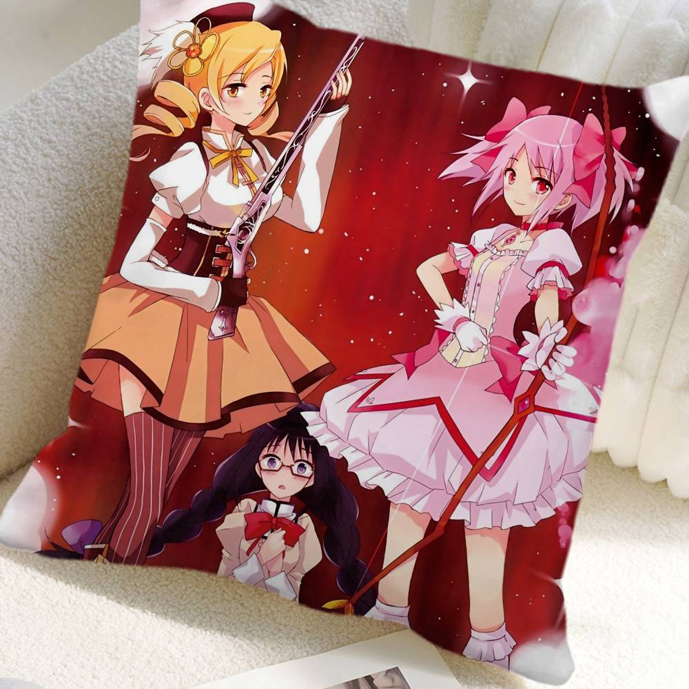 Puella Magi Madoka Magica Аниме Наволочка Квадратная Подушка Спальня Диван Досуг Комфортная Подушка Автомобиль Дом Украшение