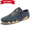 New Men's Flat Casual Shoes Handmade PU Leather Comfortable Loafers Outdoor Men Shoes Breathable Men Moccasins Men's Sneakers