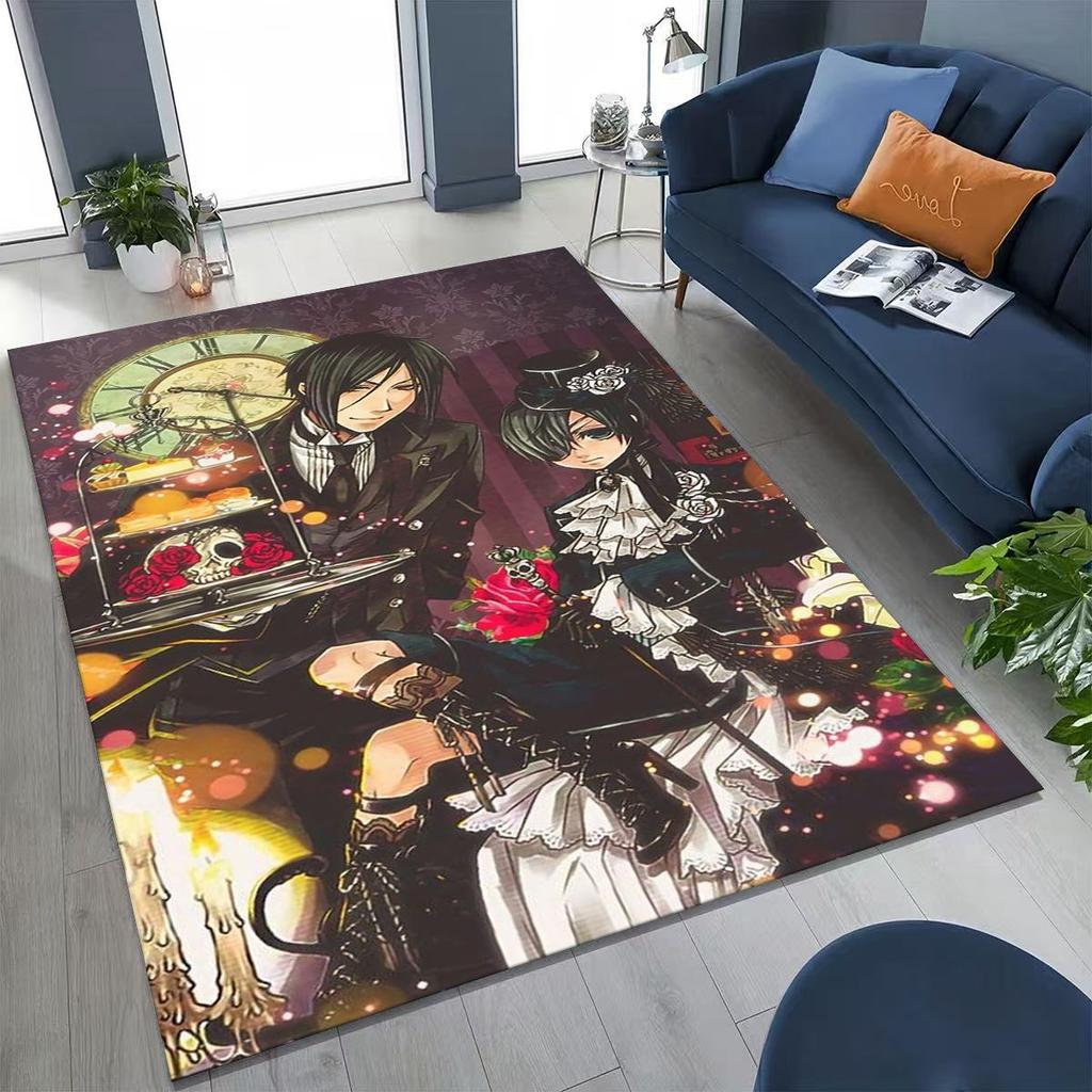 Аниме Темный дворецкий Себастьян Сиэль Мультяшный Мультяшный Ковер для Спальни Гостиной Дивана Дома Декор Придверный коврик, Детский Нескользящий Коврик для Пола