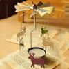 Charm Christmas Home Decor Spinning Rotary Metal Holder Decoration Stand Light Xmas Gift