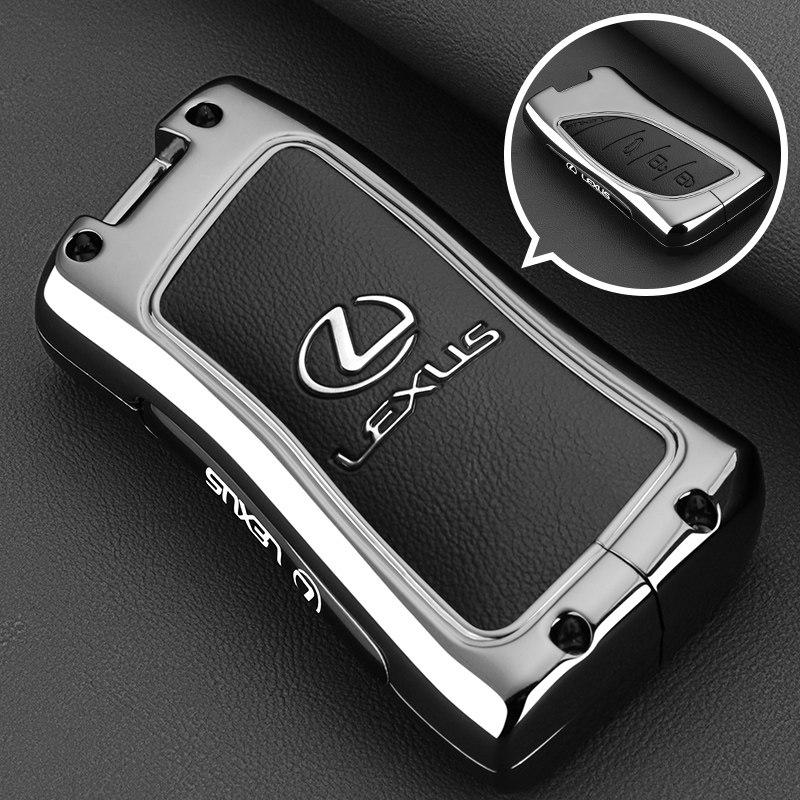 DJSZ3 Zinc alloy Leather Car Remote Key Case Cover Keychain For Lexus NX GS RX IS ES GX LX RC 200 250 350 LS 450H 300H Accessories