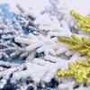 6шт 10см DIY искусственный блеск снежинка висячие украшения декор рождественской елки