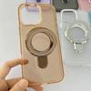 Подходит для iPhone 16 Яркий блестящий чехол-подставка для мобильного телефона Apple 15 ProMax Магнитная присоска 14 Противоударный 13 Защитный чехол