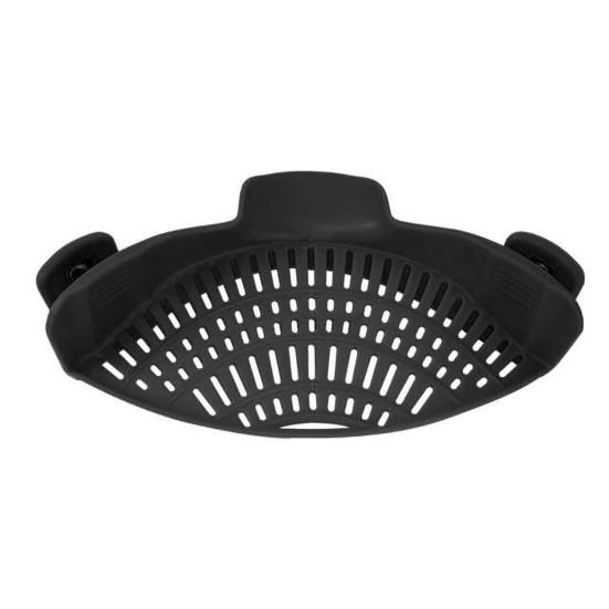 Silicone Drainer Clip-On Strainer for Pots Pans Heat Resistant Food Strainer Kitchen
