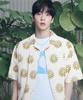COVERNAT Tropical Sun Pattern Hawaiian Half Shirt Ivory