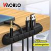 VAORLO Кабельный органайзер, силиконовый органайзер для USB-кабеля, настольные аккуратные зажимы для управления, держатель кабеля для мыши, органайзер для наушников