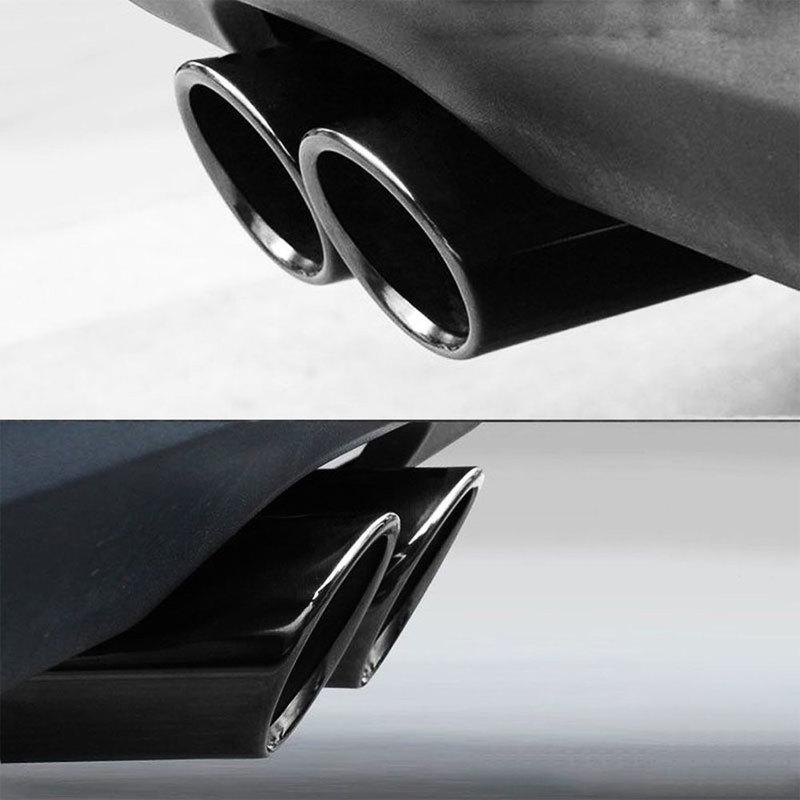 DSYCAR 1 пара Хромированные Нержавеющая Сталь Наконечники Выхлопных Труб Глушителя Автомобиля Накладки, Универсальные Автоаксессуары