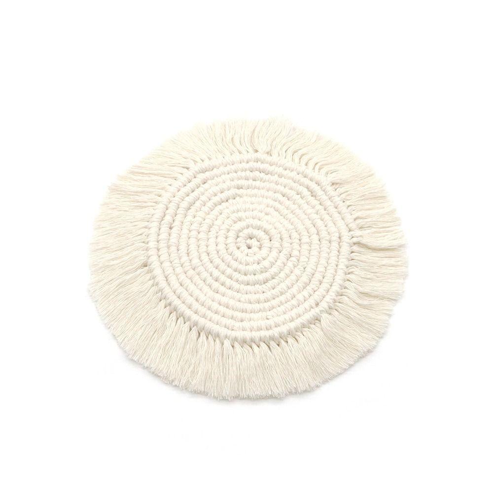 Tassels Water Cup Mat Absorbent Insulated Dining Table Mat Boho Coaster  Tabletop Protection