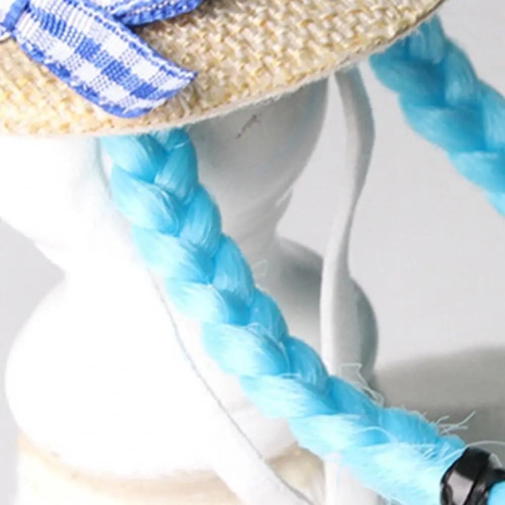 with Elastic Strap Double Braids Hat Adjustable Bird Wig Cap Creative Hamster Knitted Hat Party