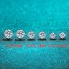 Sace Gems Серьги-гвоздики с муассанитом 0,5-2CT для мужчин и женщин, посеребренные с платиновым покрытием S925, свадебные серьги-гвоздики с бриллиантами GRA