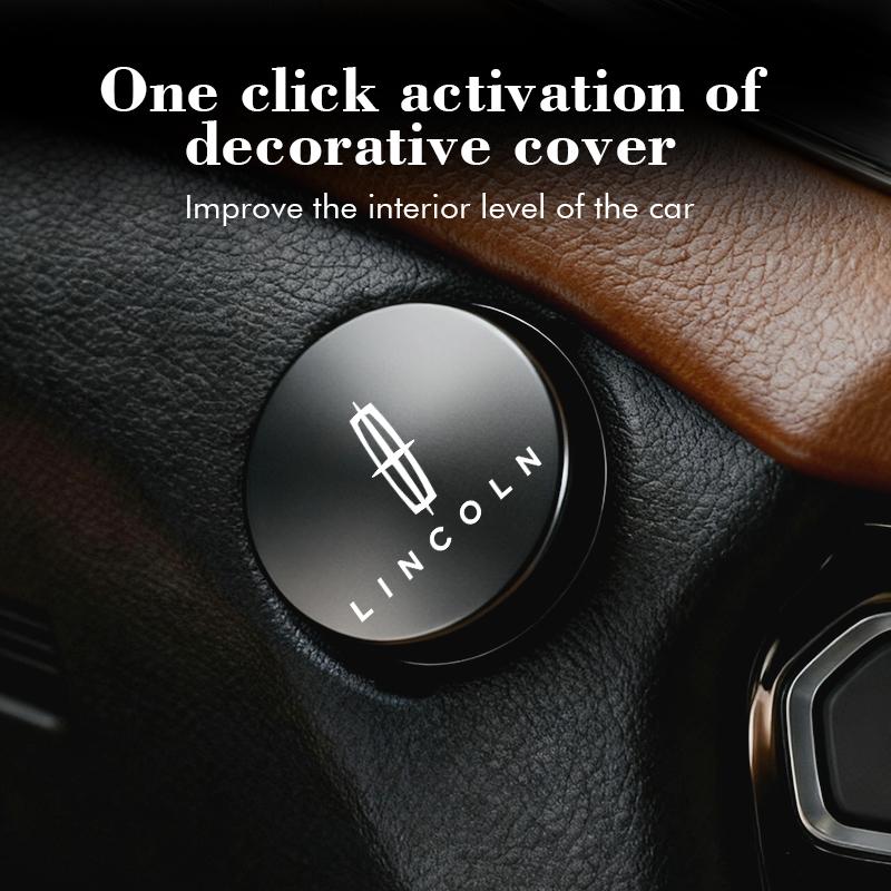 Car One-Click Start Buttons Protective Cover Emblem Decoration For Lincoln Navigator MKX Nautilus Continental Corsair Voyager wdt8