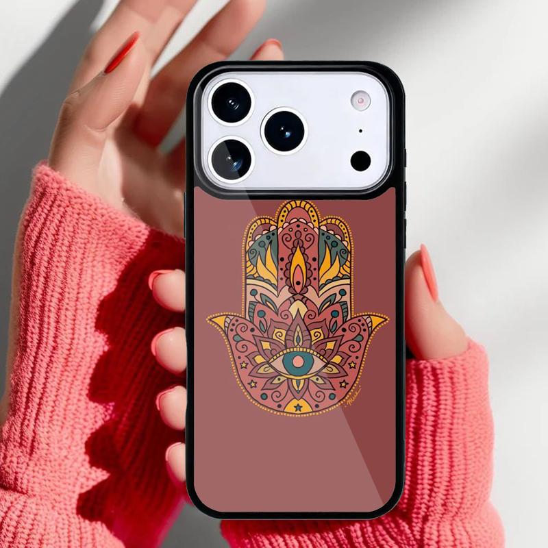 Эстетичный чехол для телефона с рукой Фатимы для iPhone 17 16 15 14 13 Pro Max Задняя крышка для 12 11 Pro Coque