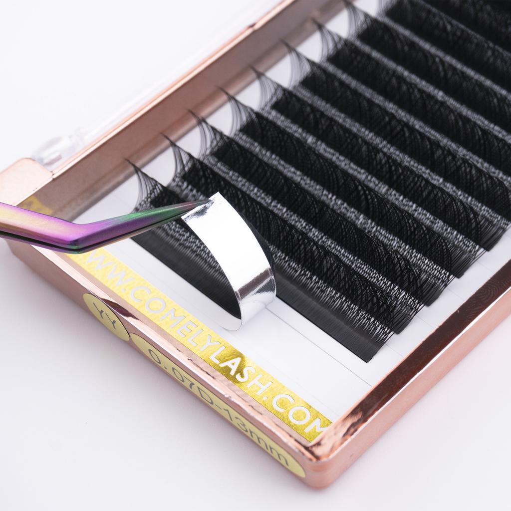 Comelylash Customization YY W Shape Lash Extension05 07 C D L Lash Hand-woven Clover YY Lash