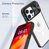 For IPhone 15Pro Mobile Phone Case Magsafe Magnetic Transparent Contrasting Color for Apple 14Plus Charm Sliding Window