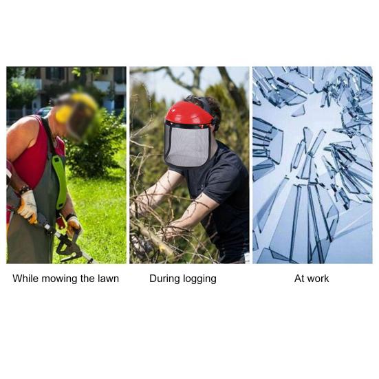 Защитная маска для лица для бензопилы, полнолицевая защитная маска, сетчатый щиток, защита лица от брызг для садовых работ, работы во дворе и распиловки древесины