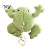 Unique Animal Key Chain Cute Frog Plush Keychain, Soft Stuffed Pendant with Raised Paw, Cartoon Small Plushie for School Bag Charm Backpack, Mini Doll