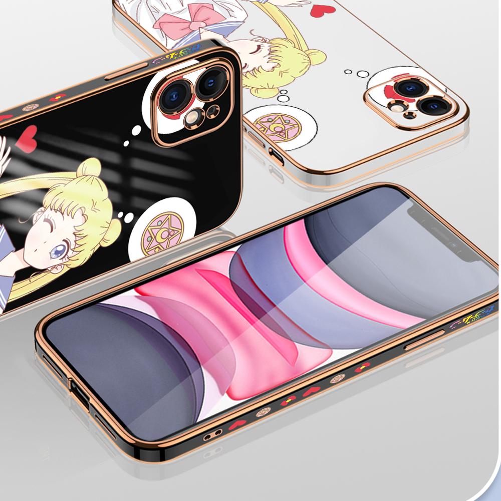 Роскошная задняя крышка с 6D покрытием для OPPO Reno7 A15S A53 A52 A91 Realme C25 C3 C21Y Vivo V20 V21E Y33S Y21 Y20 Huawei P30 Honor 50 Lite OnePlus Мягкий чехол