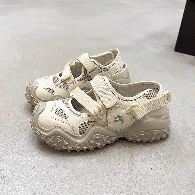 Cave Ugly Cute Thick-soled Dad Bag Head Sports Sandals Women's Summer Wear Hollow 2025 New Mesh Breathable