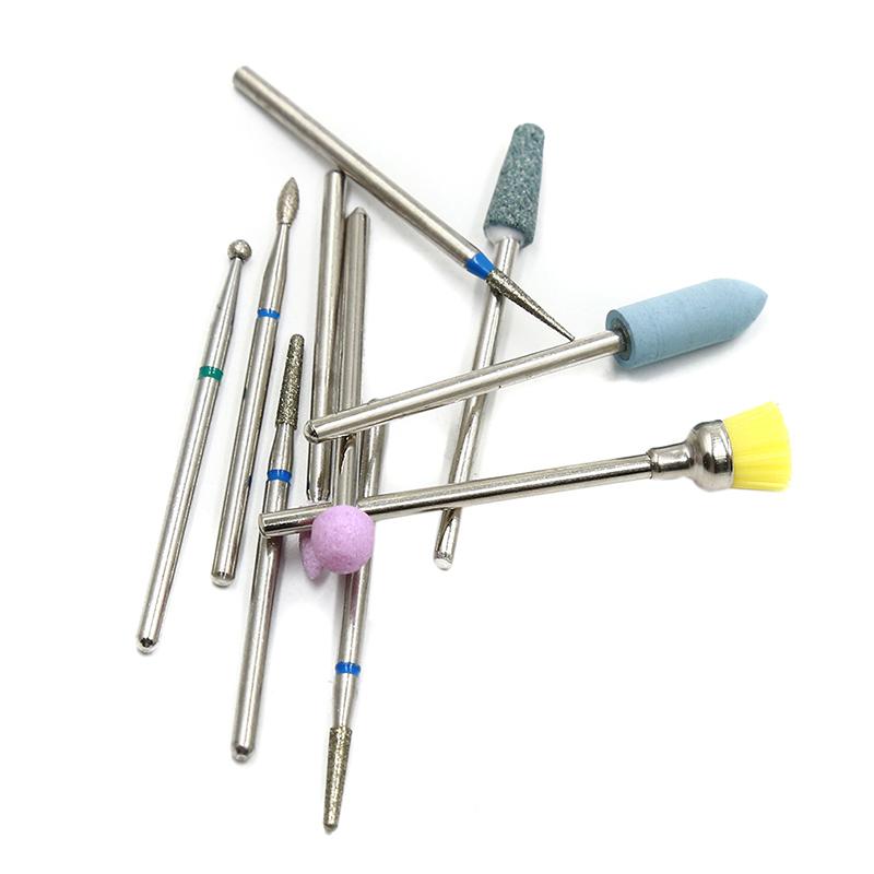 Набор сверл, электрическая машина, вращение, очистка кутикулы, инструменты для полировки, фрезы, маникюрный инструмент