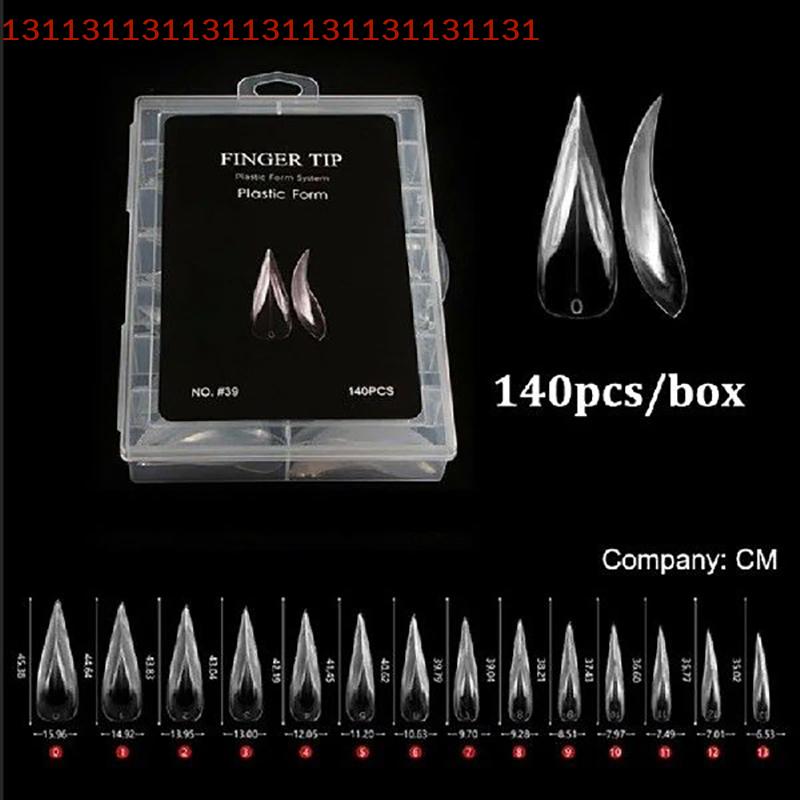 Eagle's Talon 70/140/150 шт. Короткие изогнутые типсы для наращивания ногтей стилет, прозрачные, мягкие, искусственные ногти для самостоятельного маникюра в салоне