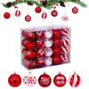2025 Рождественский шар Подвесное украшение 40 шт./набор Небьющиеся праздничные безделушки Подвеска для новогодней вечеринки Домашний декор
