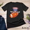 Womens American Football Ball with US Flag Hat For Independence Unisex T-shirt