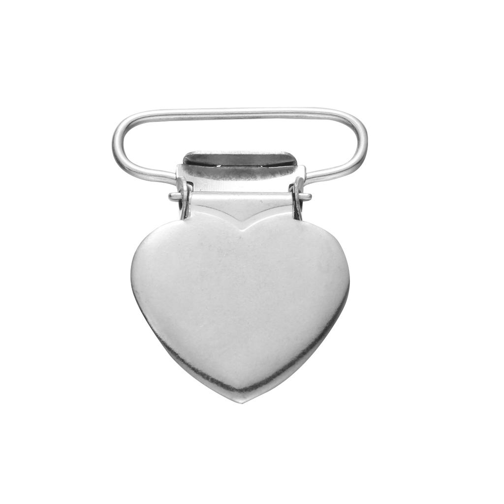 20pcs Heart Shape Duck Mouth Clips Metal Suspender Clips Pacifier Clips Sewing Clothing Accessories Garment Rivets Crafts