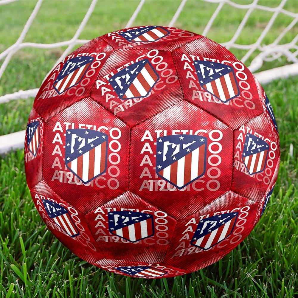 Atletico Football Club Printed Size 5 Soccer Balls, High-Quality, Anti-Slip, Protective Football, A Unique Gift , Birthdays, Christmas Gifts
