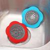 Silicone Sink Strainer Flower Shaped Shower Sink Drains Cover Sink Colander Sewer Hair Filter Kitchen Accessories