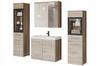 Wall-hung matte bathroom set with washbasin, columns and San Remo mirror