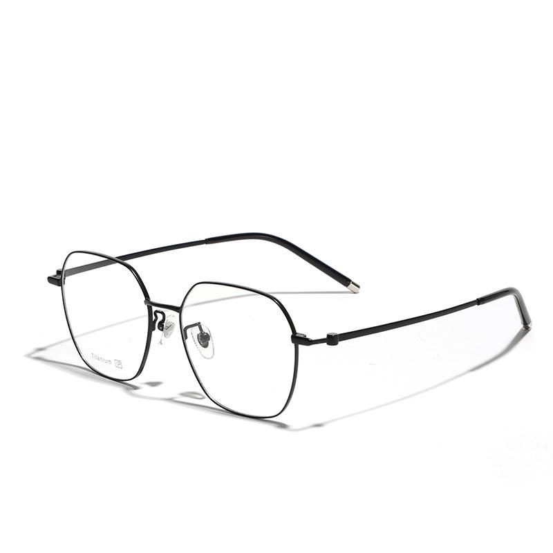 Полностью титановые большие квадратные синие очки в стиле ретро, простые плоские очки для женщин в ретро-оправе для мужчин