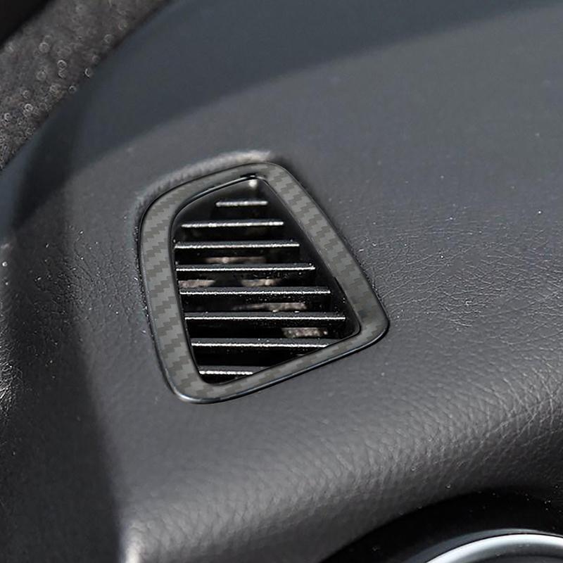 Carbon Pattern Car Dashboard Air Condition Vent Outlet Frame Decoration Trim For Mercedes Benz C Class W205 GLC X253 2015-18 RHD