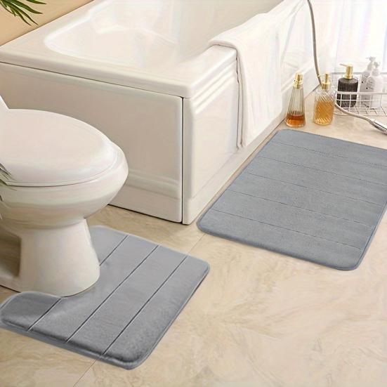 Yousheng 2 шт./комплект коврик для ванной комнаты с нескользящей подошвой 40x60 см 40x50 см коралловый бархат U-образный квадратный коврик для ванной комнаты