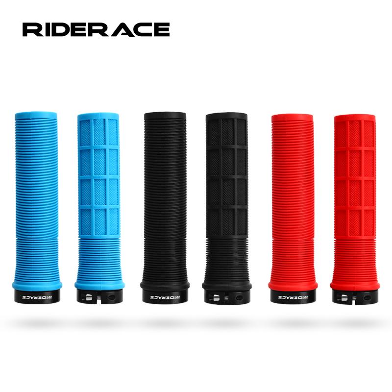 Велосипедные ручки RIDERACE с замком на руле горного велосипеда, резиновый чехол TPR, ударопрочный, нескользящий, эргономичный, велосипедный руль