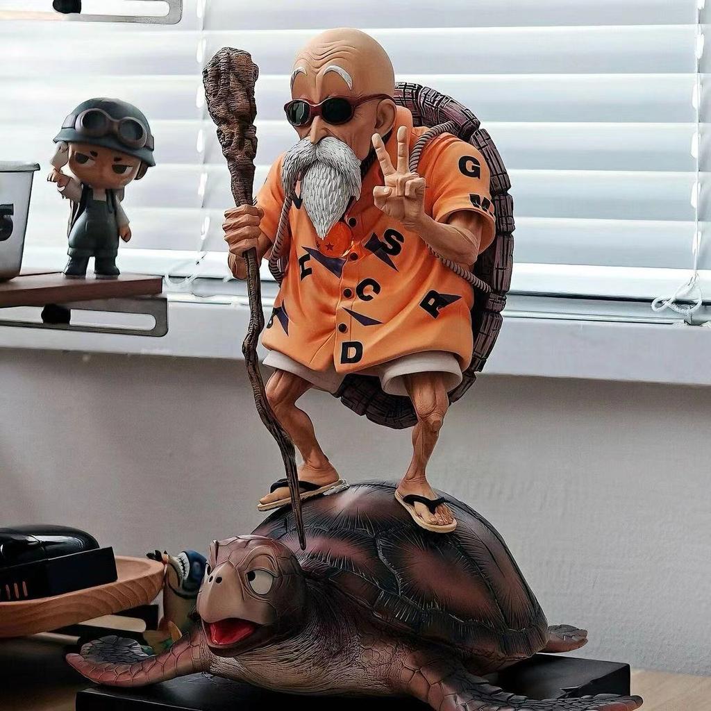 23cm/9.06 Anime Drogan Boll Kame Sennin Figure Master Roshi Figurine Pvc Statue Action Figures Collection Model Toys Gifts