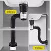 Yousheng Bathroom Sink Drain Kit with Flexible Expandable P-Trap Leak-Proof Odor Prevention Easy Installation Flexible Sink Drain Pipe Set
