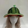 Comfortable Wide Brims Sun Hat Cute Halloween Cap Cartoon Watermelon Hat  Halloween Party