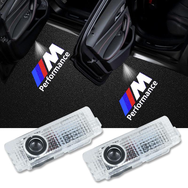 Car Sticker LED Logo Laser Welcome Lights 2PCS Car Door Projector Lamp Auto Styling Courtesy Shadow Puddle Lights Fit For BMW E8 BV4