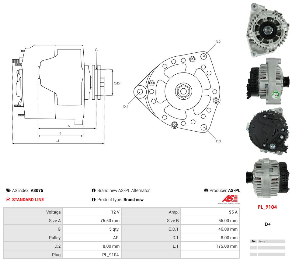 Alternator Bmw E36 325 E34 525 Tds Omega 2,5 Td